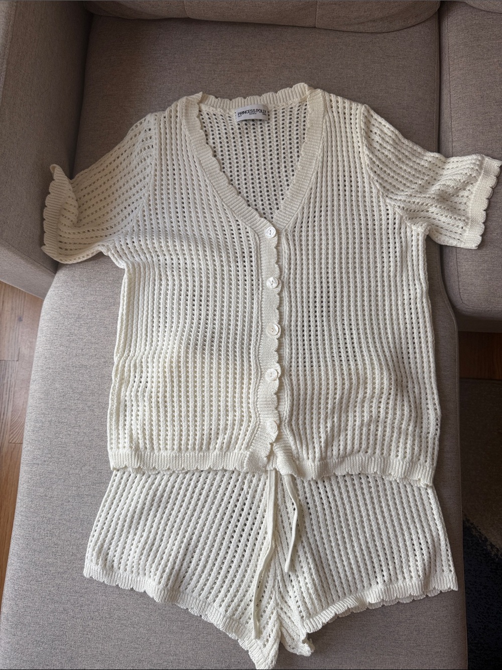 Princess Polly White Crochet Coverup